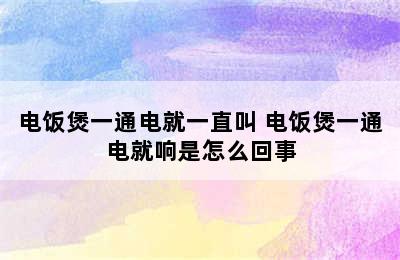 电饭煲一通电就一直叫 电饭煲一通电就响是怎么回事